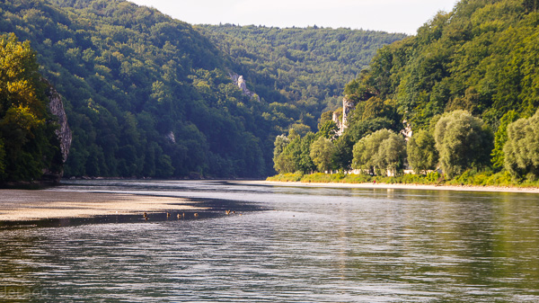 Die Donau bei Kehlheim Richtung Weltenburg